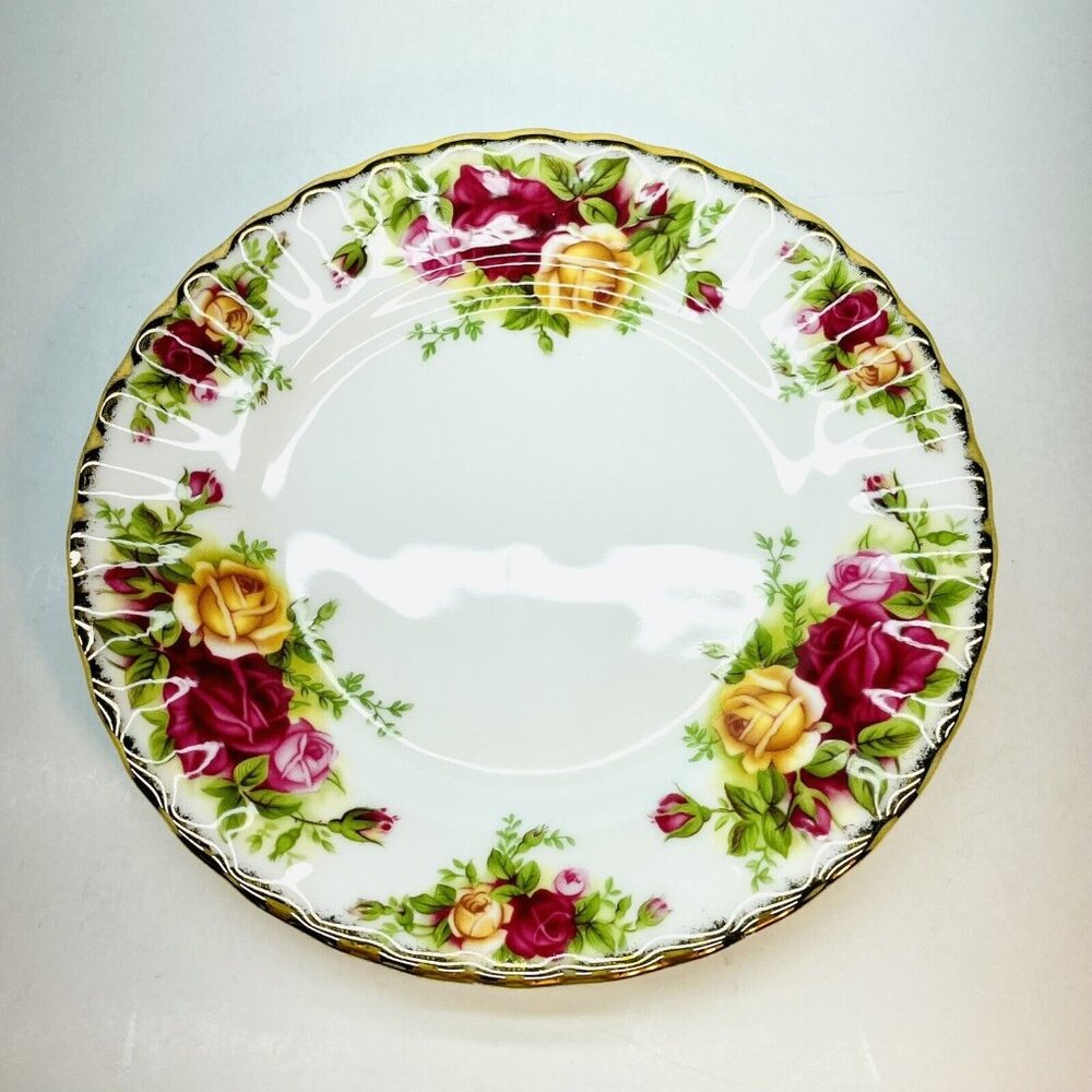 Royal Albert OLD COUNTRY ROSES Desert Plate Fine Bone China 1962 England 6.25" - Picture 11 of 12